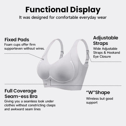 Daily Comfort Wireless Shaper Bra-Grey