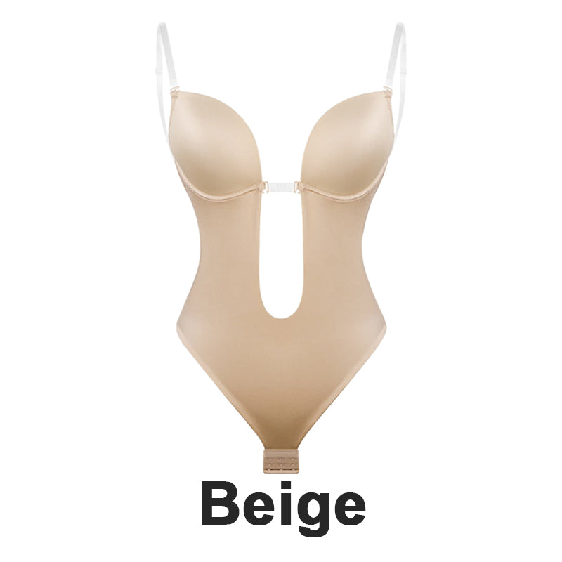 Strapless U Plunge Thong Bodysuit