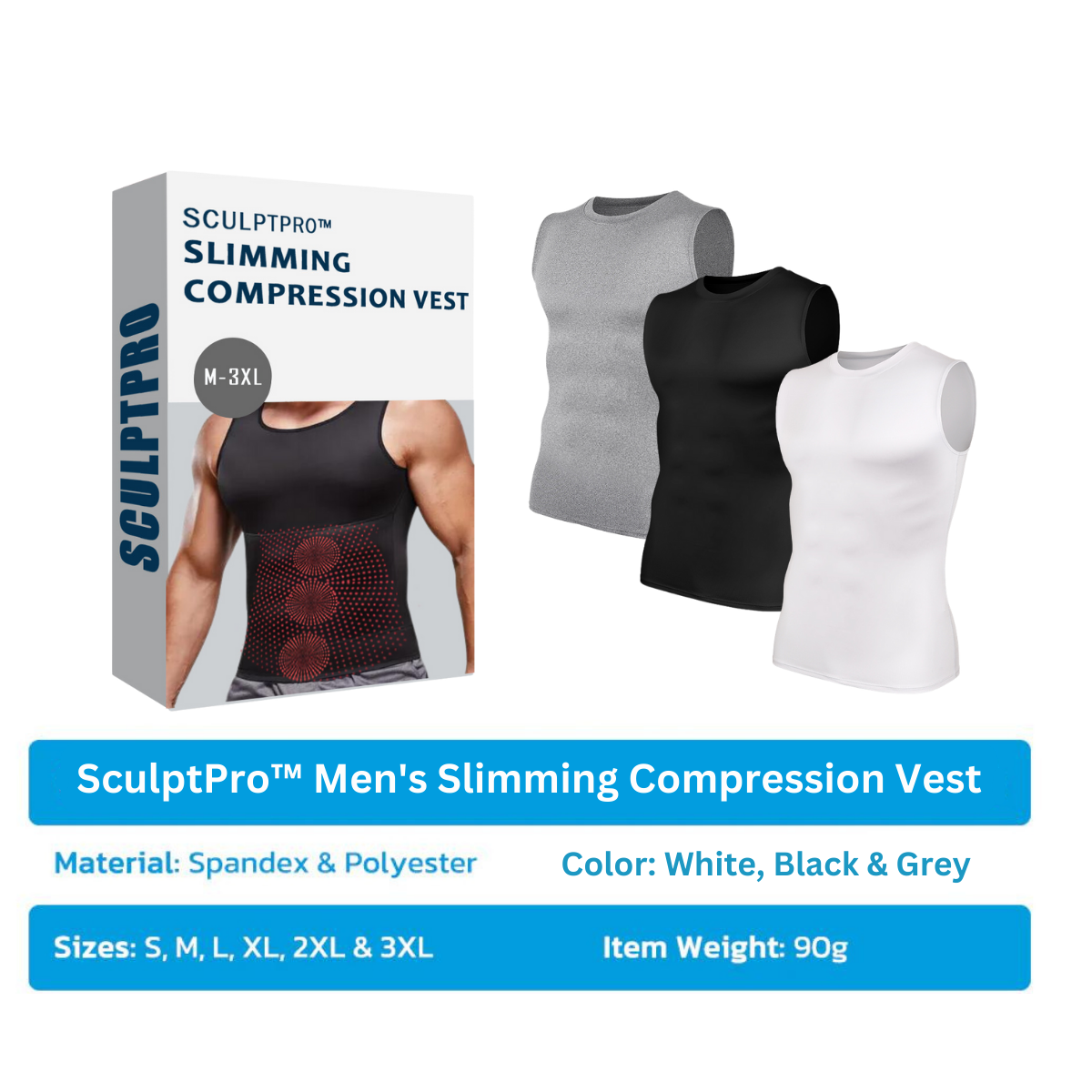 SculptPro™ Men's Slimming Compression Vest