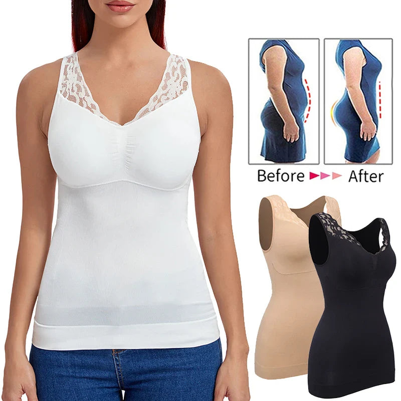 Hourglass Sculpting Vest with  Built-in Bra