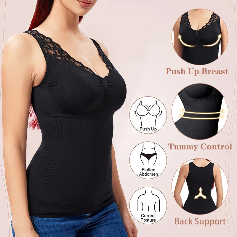 Hourglass Sculpting Vest with  Built-in Bra