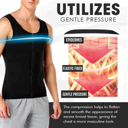 FitPro™ Gynecomastia & Fat Burning Compression Zipper Vest