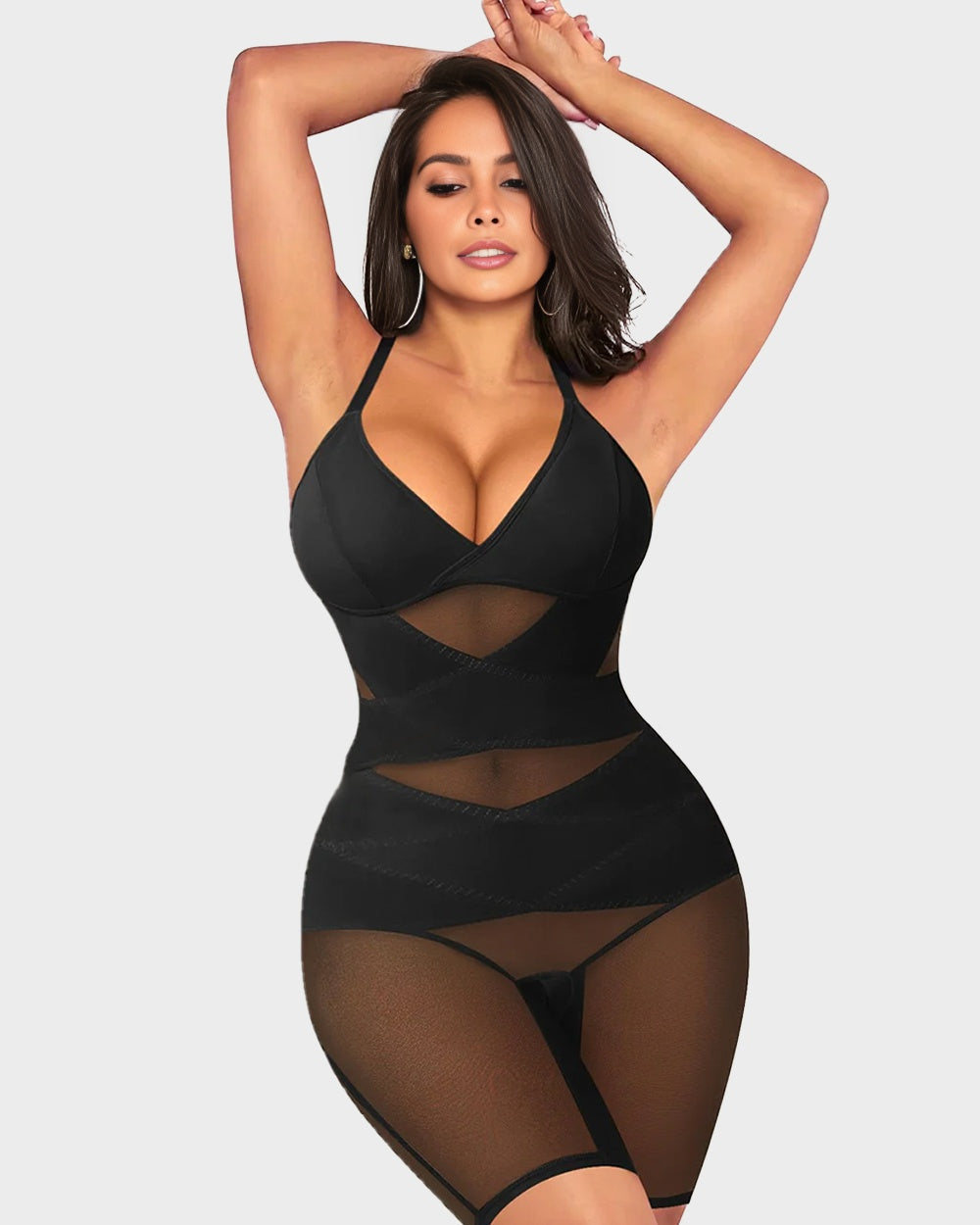 V Neck Mesh Breathable Shapewear